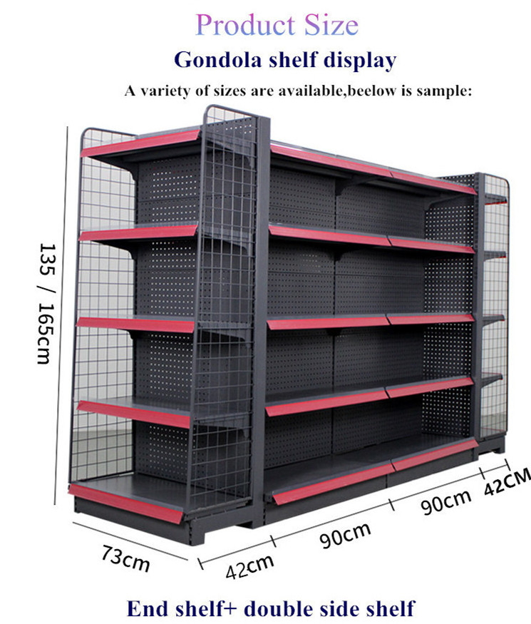 most popular retail store rack supermarket shelf gondola shelving  for display customized