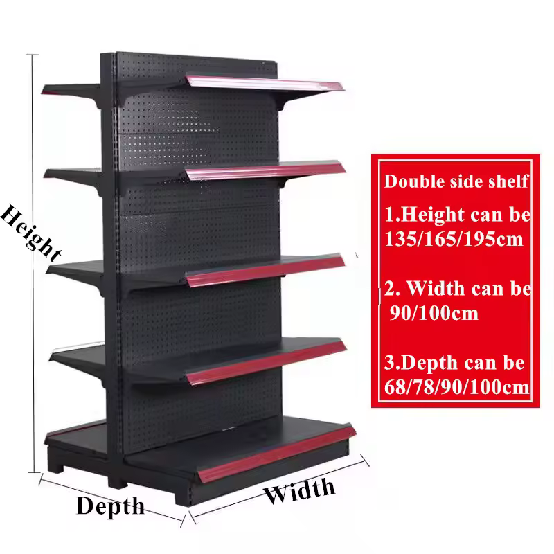 High Quality Adjustable Steel Store Display Racks Shelves Multi-function Equipment For Supermarket Shelf Gondola Shelving