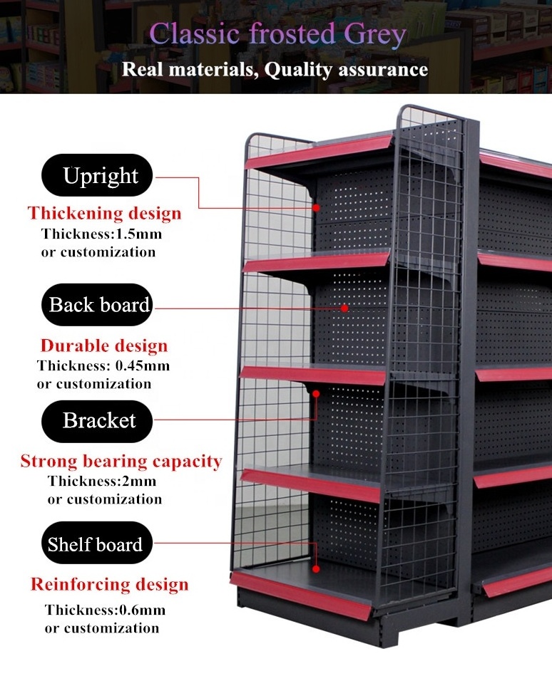 equipment rack shelving gondola metal display grocery store used shopping supermarket shelves rack/shelves