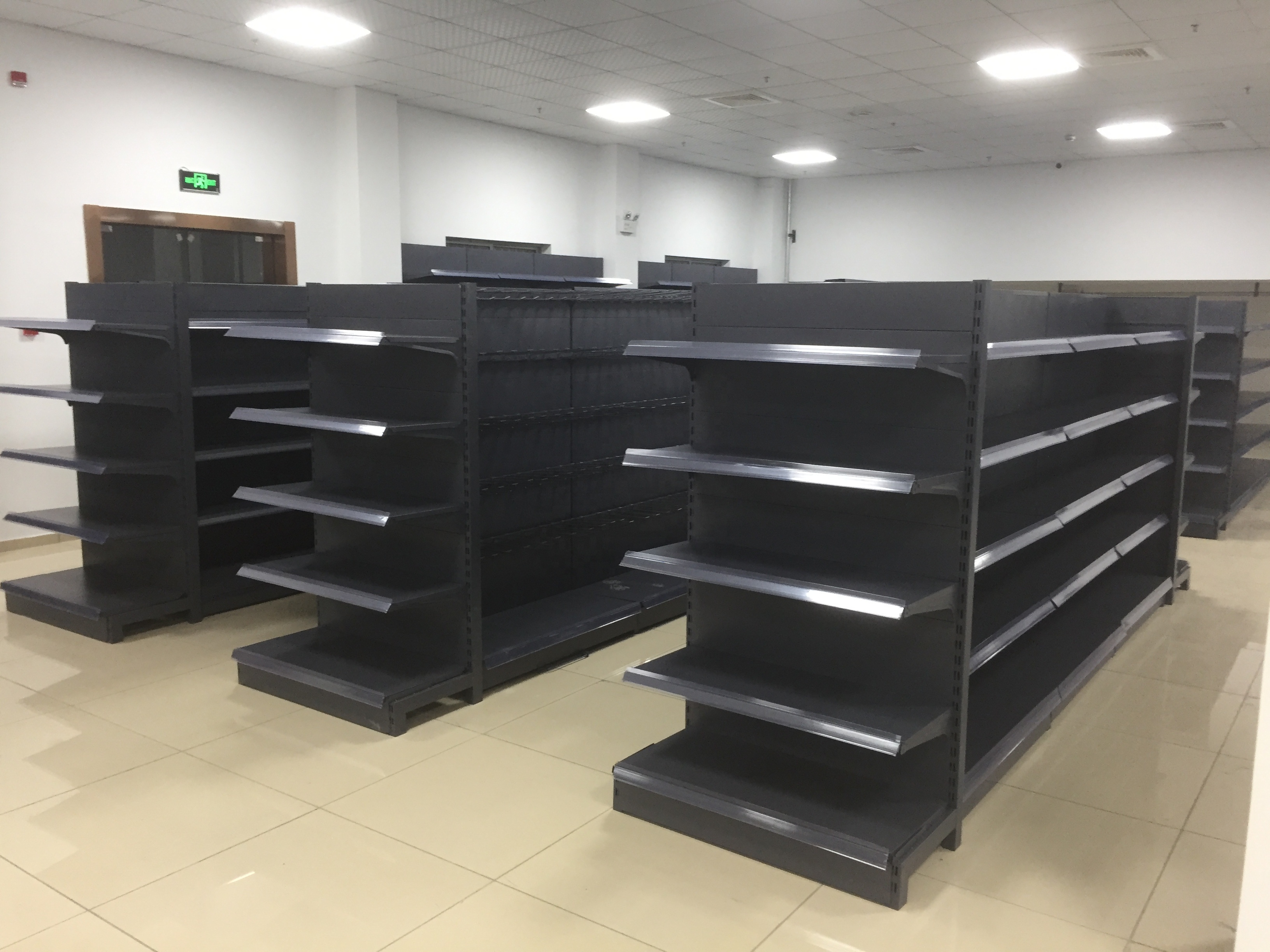 Low MOQ Custom Heavy Duty Iron Metal  Retail Shelf Display Supermarket Gondola Shelving Rack  shelves for retail store  price