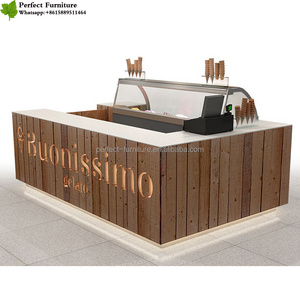 High end mall ice cream kiosk design for ice cream shop furniture for sale