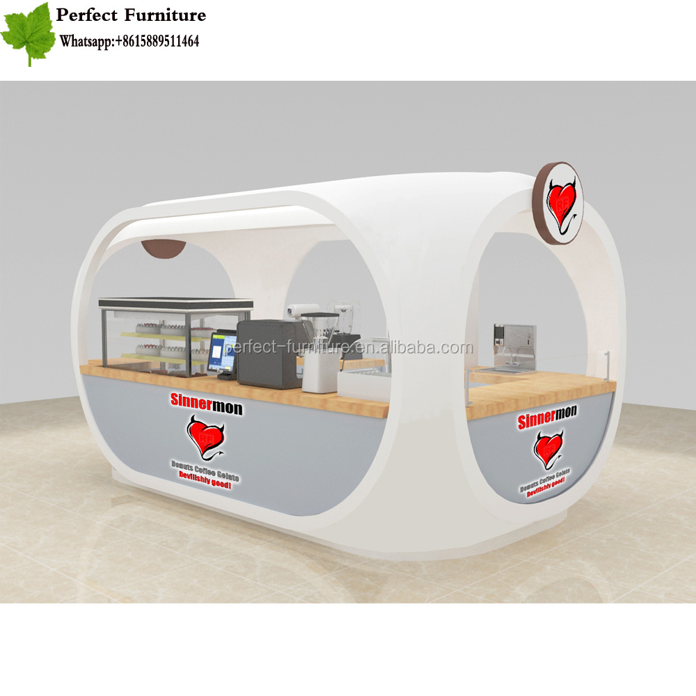 Modern Food Packaging Retail Shopping Mall Food Kiosk Design Ideas For Sale