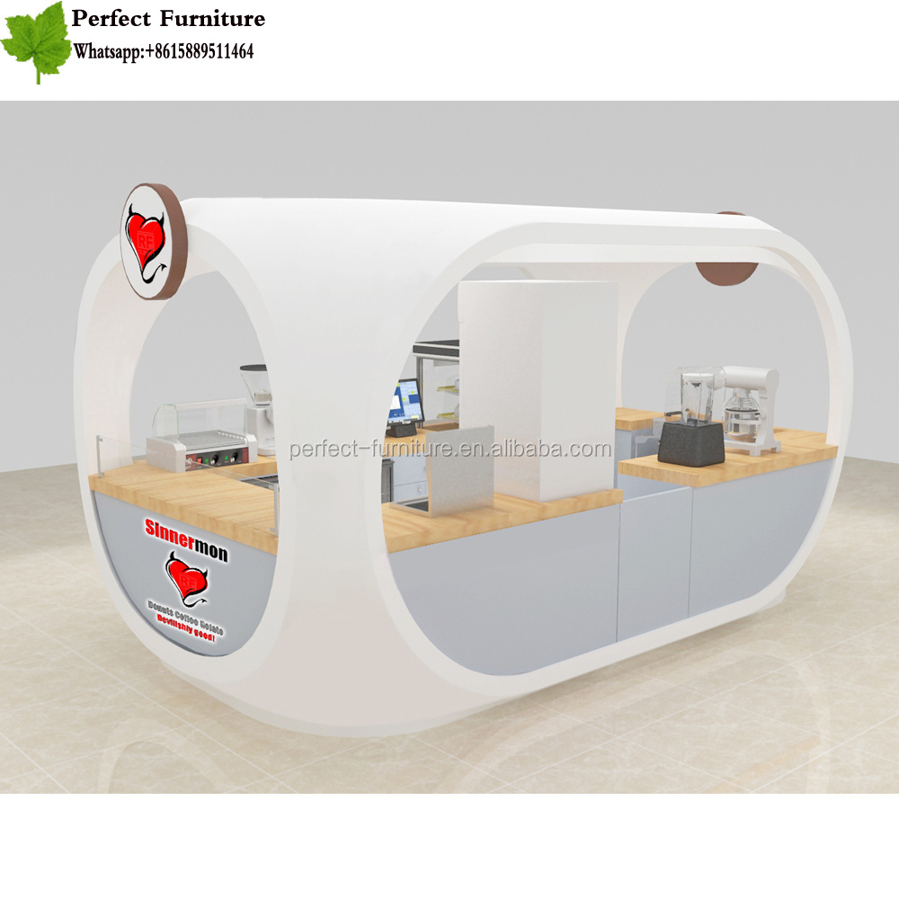 Modern Food Packaging Retail Shopping Mall Food Kiosk Design Ideas For Sale