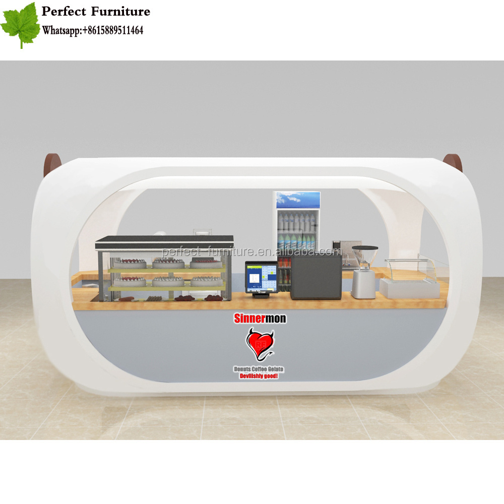 Modern Food Packaging Retail Shopping Mall Food Kiosk Design Ideas For Sale