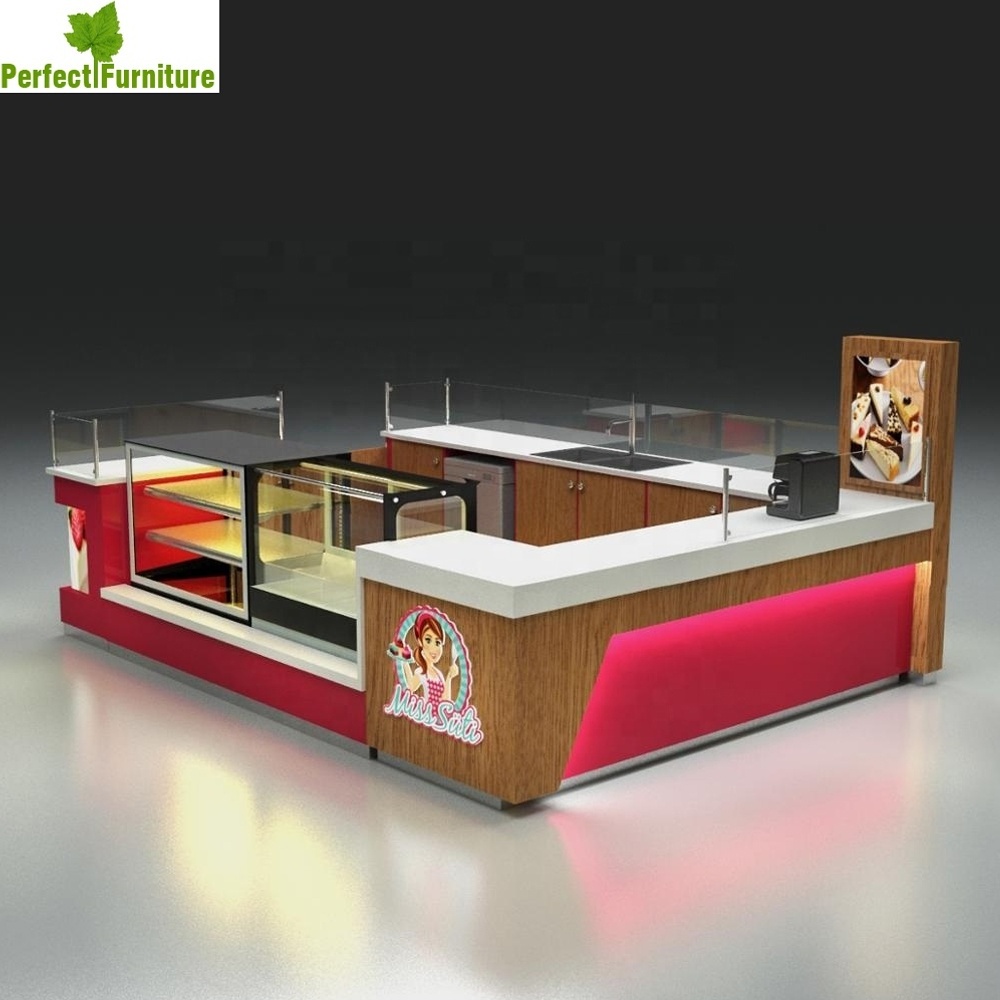 High Quality Design Food Kiosk Ideas Display Racks Bakery Hot Selling Bakery Display Kiosk