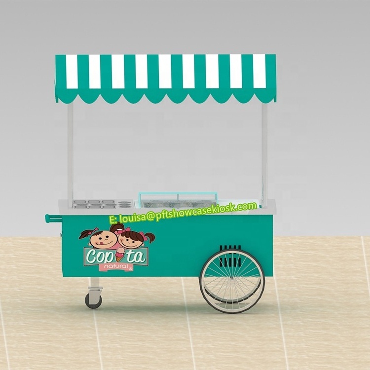 Multi-function Coffee Carts Food Trailer Mobile Ice Cream Mini Food Truck Milk Tea Cart Outdoor