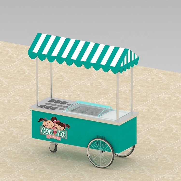 Multi-function Coffee Carts Food Trailer Mobile Ice Cream Mini Food Truck Milk Tea Cart Outdoor