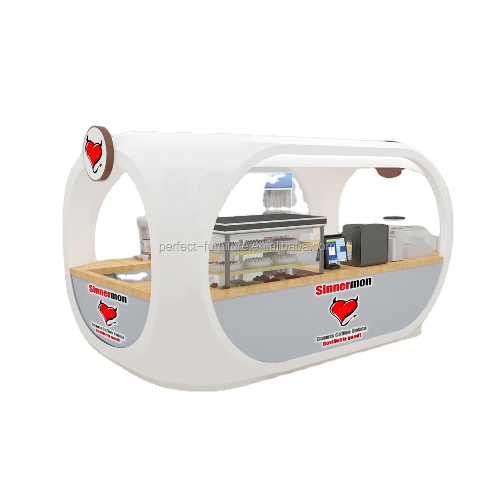 Modern Food Packaging Retail Shopping Mall Food Kiosk Design Ideas For Sale