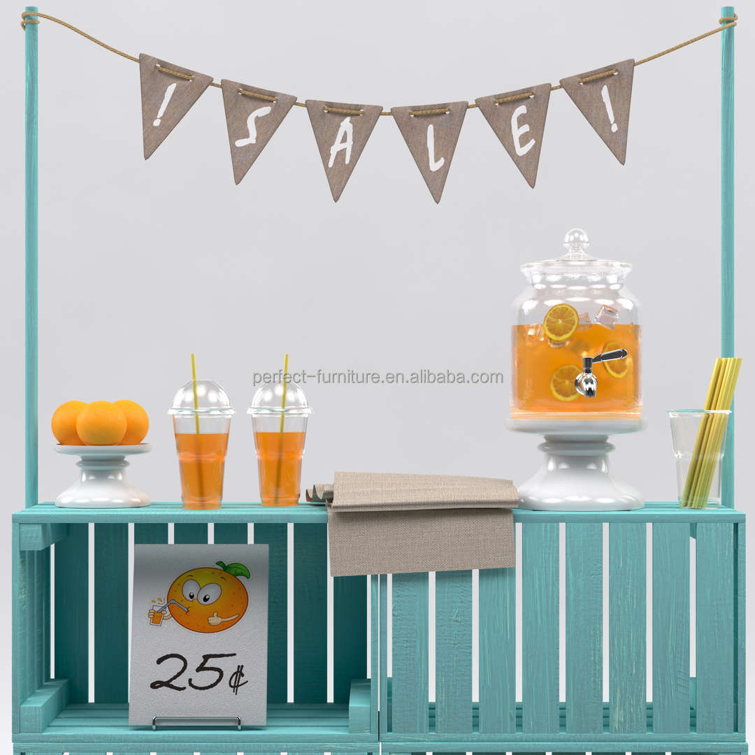 Customized Bubble Tea Kiosk Sweet Candy Bar Churros Cart Cotton Candy Cart