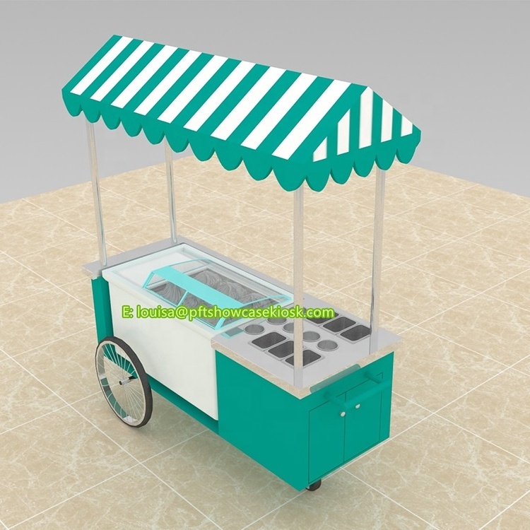 Multi-function Coffee Carts Food Trailer Mobile Ice Cream Mini Food Truck Milk Tea Cart Outdoor