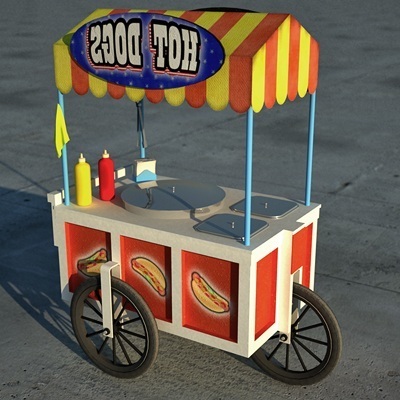 Customized Hot Dog Commercial Vending Cart Trike Cargo Bike