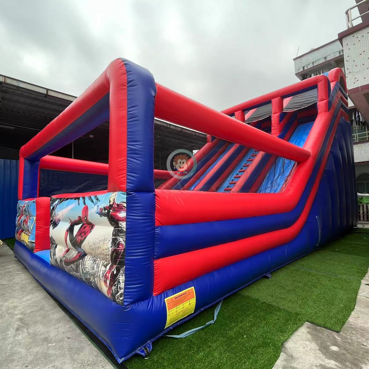 gonflable spiderman aire de jeux kids air playground spider mans inflatable water slide