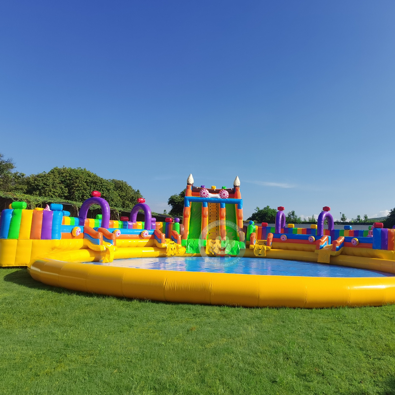 Inflatable water slide lake 2021 high quality inflatable water slides giant inflatable water slide for adult floating