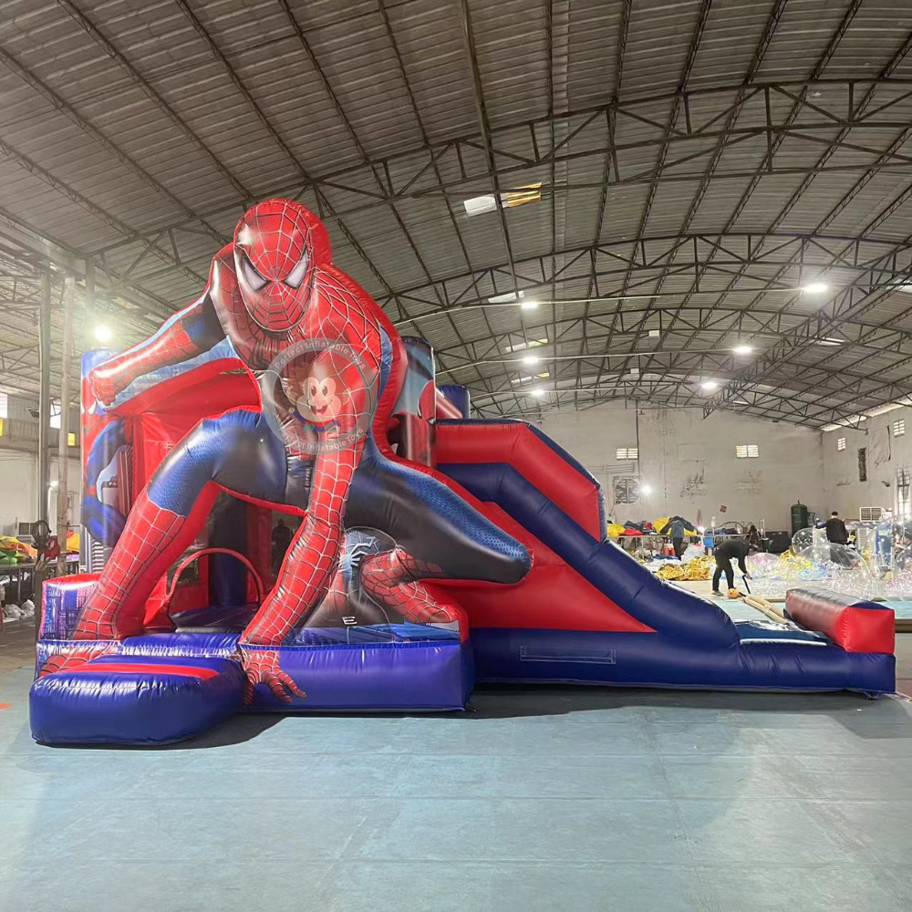 spiderman bounce house with slide for kids spiderman bouncy castle party favors