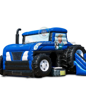 Monster Truck Bouncy Castle Slide Combo Inflatable Games For Children