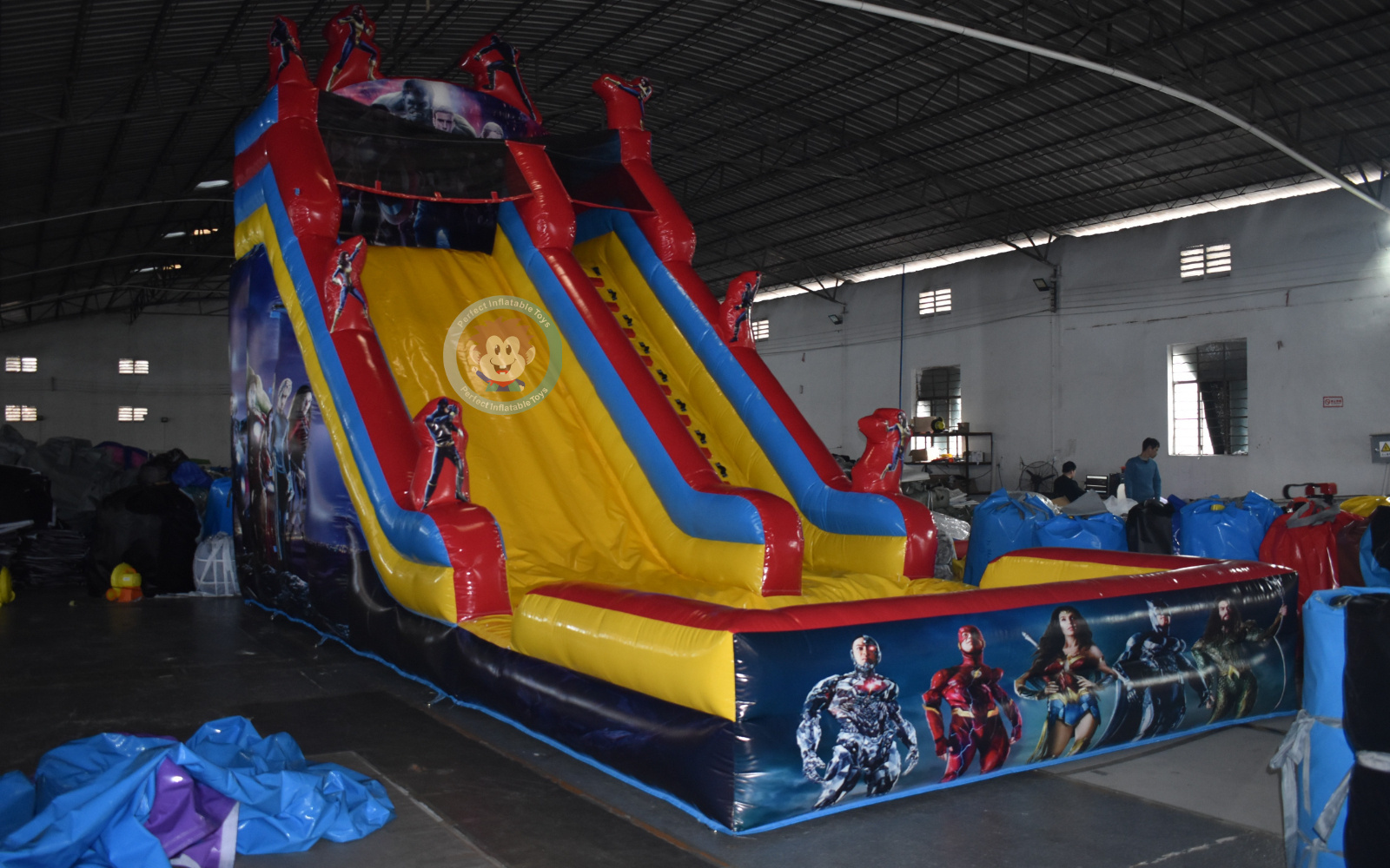 Superman inflatable slide inflatable car slide inflatable combo with slide