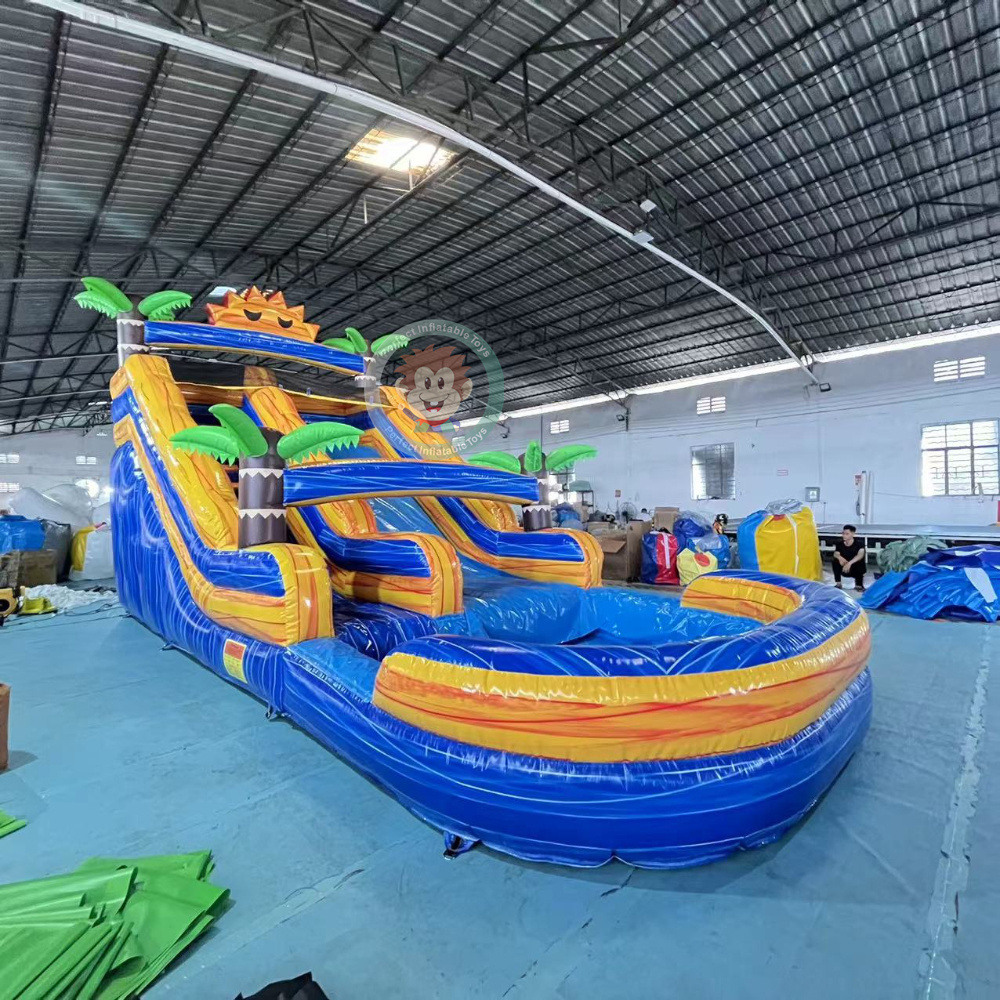 Half pipe inflatable water slide lake inflatable water slides inflatable water slide clearance