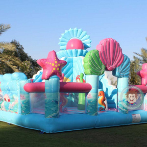 Inflatable Mermaid Bounce House Inflatables Bouncer Combo sonic Bounce House With Slide