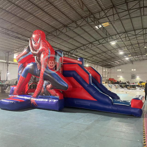 spiderman bounce house with slide for kids spiderman bouncy castle party favors