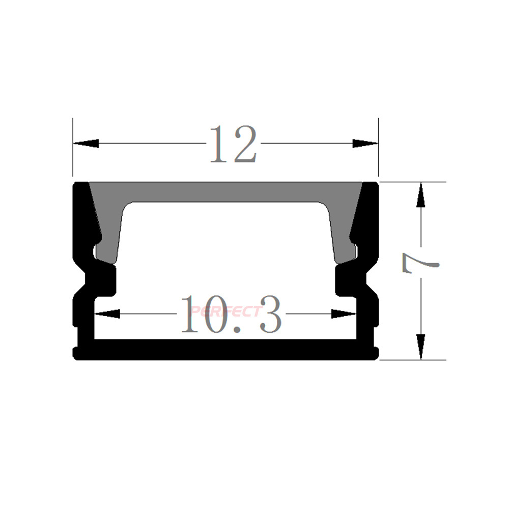 Shenzhen wholesale 12*7MM aluminium profile led strip ceiling light for led