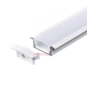 Popular 23*8mm  1/2/3m With PC Cover Recessed LED Strip Light Channels Diffuser Aluminum Extrusion LED Profile Wall