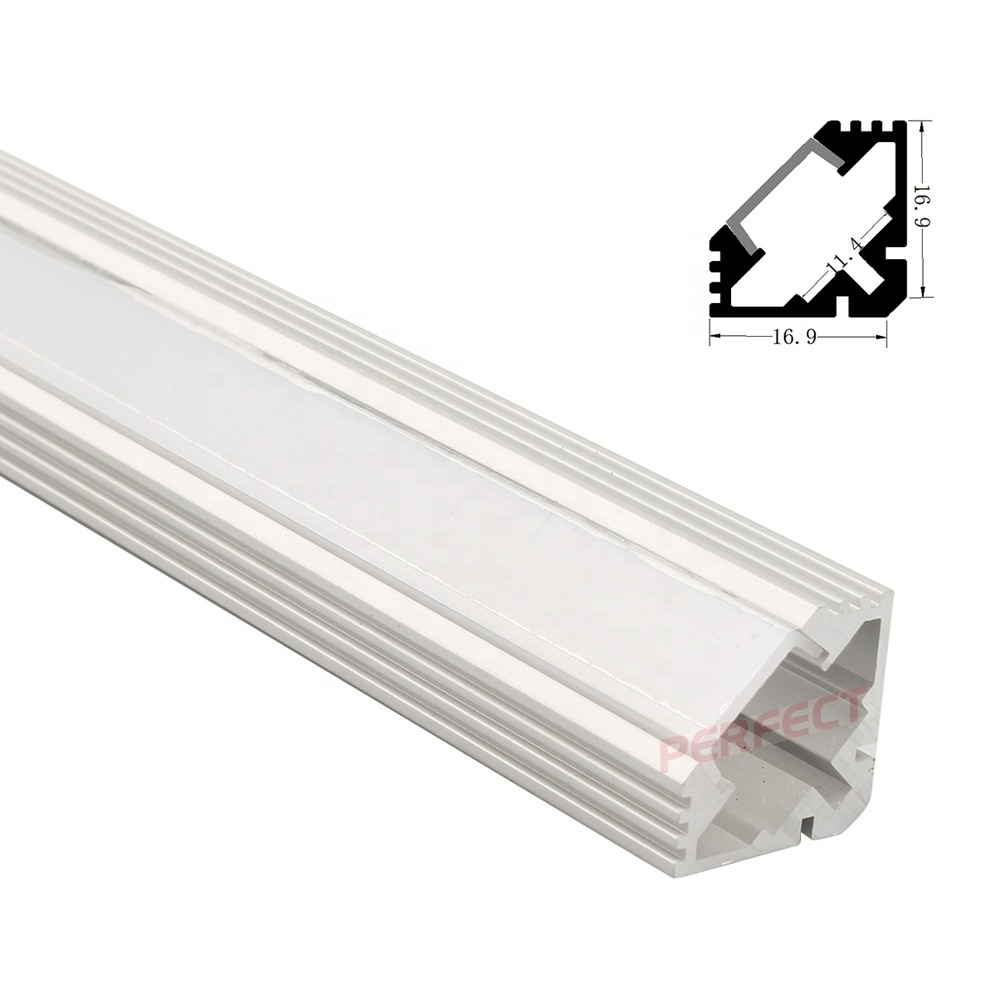 Aluminum 19*19 LED Profile Light Bar Recessed Mounted Extrusion Channel Housing Hidden Design Aluminum Diffuser LED Light