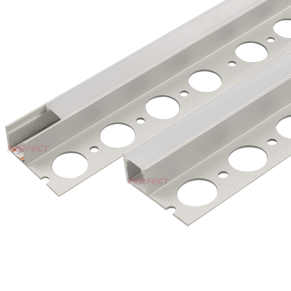 Wing Recessed Aluminium Led Profile Architectural Gypsum Ceiling Wall Alu Led Channel Tile Trim Profile For Led Strip