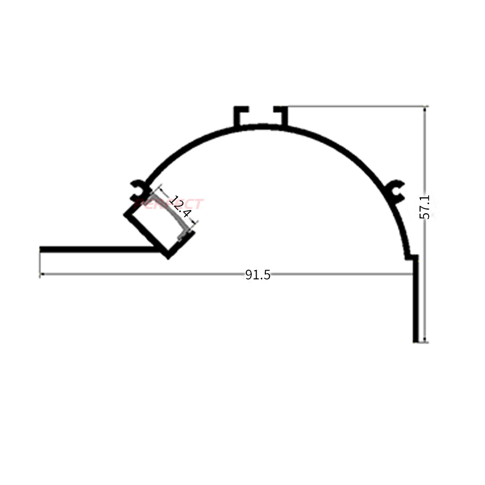 Top Architectural Gypsum Plaster Ceiling skirting drywall Aluminium Profile for led strip lighting trim cove lighting