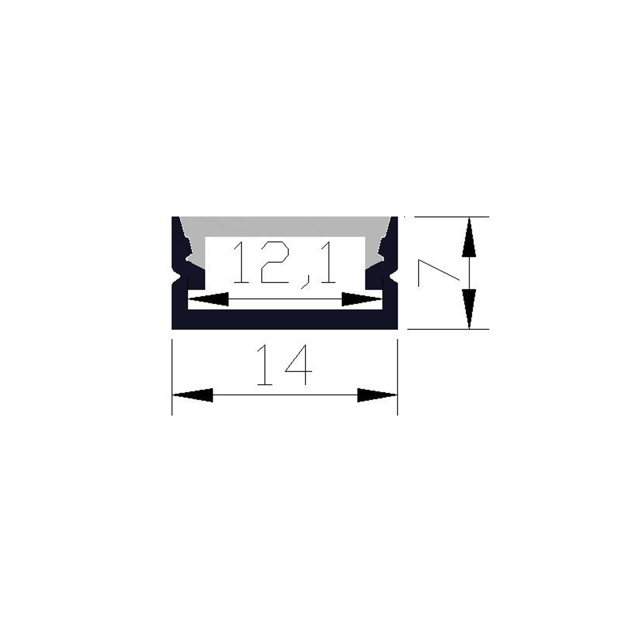 High Quality Recessed Perfil De Aluminio Para Luz Led Strip Light Channel Aluminium Profile Led Aluminum Extrusion