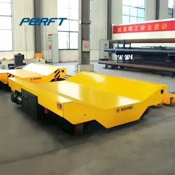 China Supply Transfer Cart 40T Heavy load  railway wagon with coil upender bettery powered trolley / rail trolley