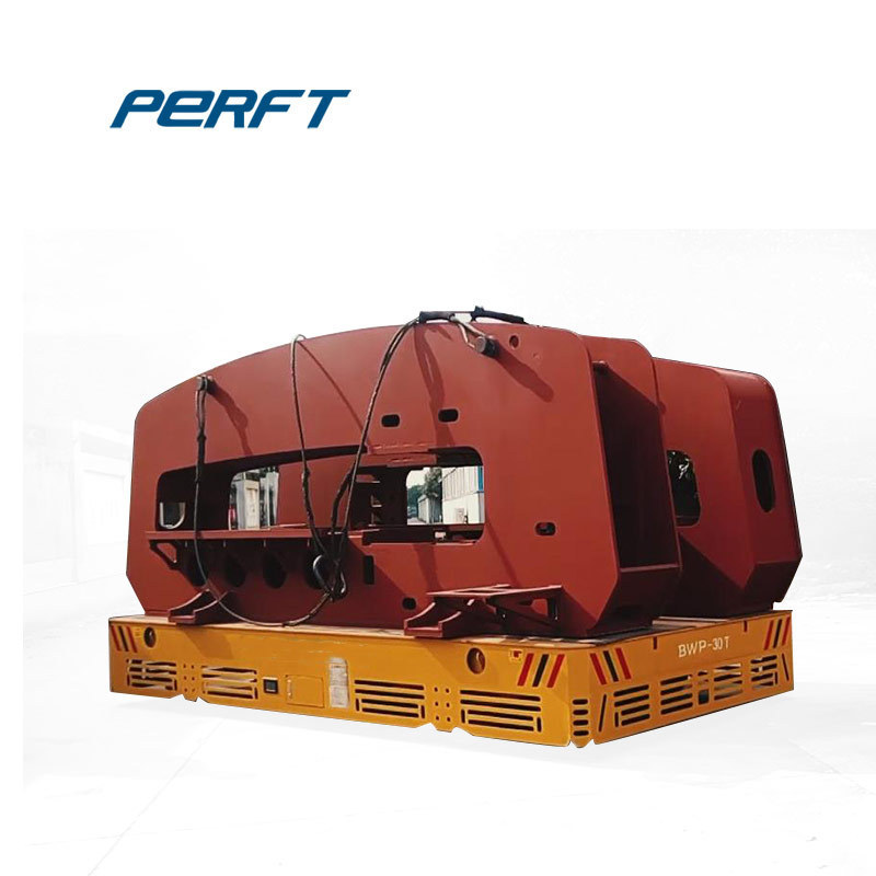 1-100T Capacity trackless car material handling trailers battery powered steerable die transfer cart