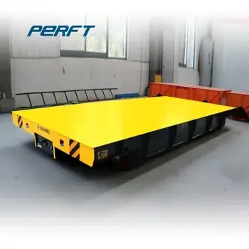 China Supply Transfer Cart 40T Heavy load  railway wagon with coil upender bettery powered trolley / rail trolley