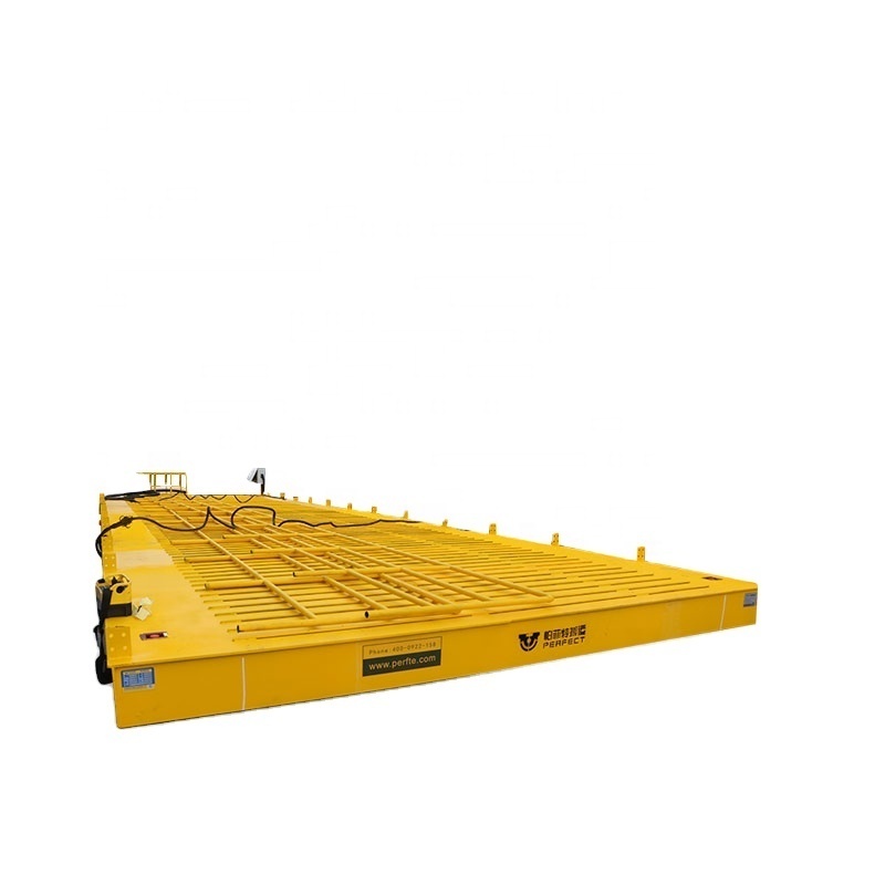 Motorised Steel Transfer Cart On Rail For Outdoor Shipyard Material Handling