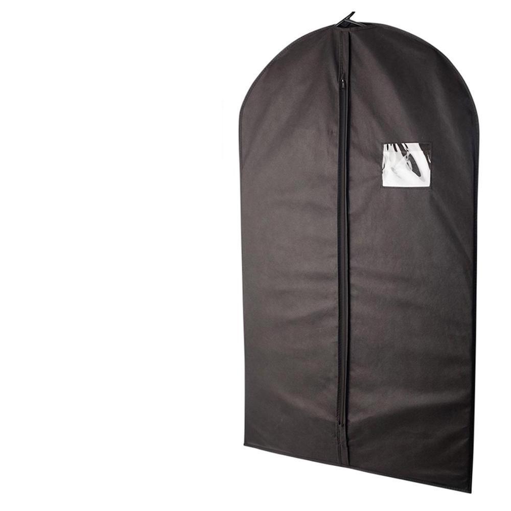 Wholesale Custom Logo Suit Cover Garment Bag Luxury Black Eco Friendly Reusable Suit Cover Garment Bag With Zipper