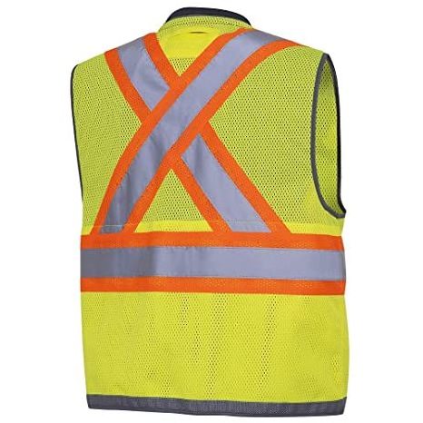 Custom logo available high visibility construction election bicycle orange red green fabric reflective tape safety jacket vest