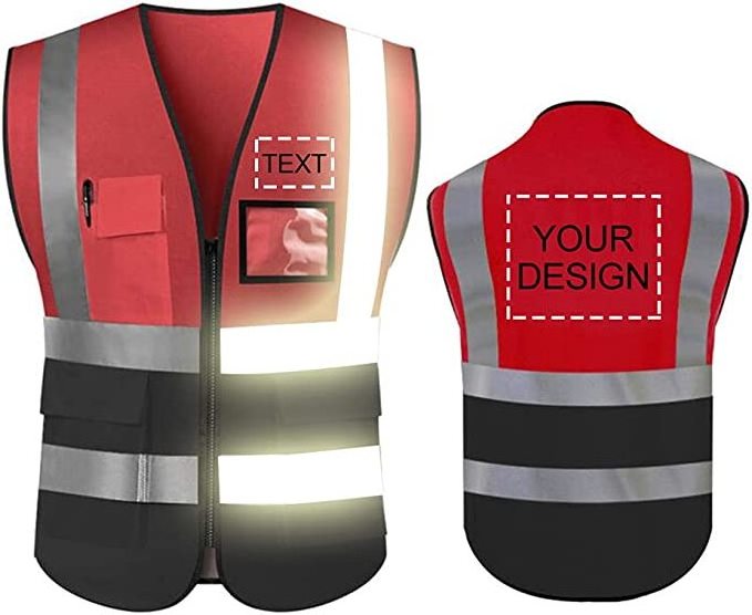 Top Selling Working wear High visibility safety vest with zipper hi vis vest with reflective Tape For traffic Officer Low Price