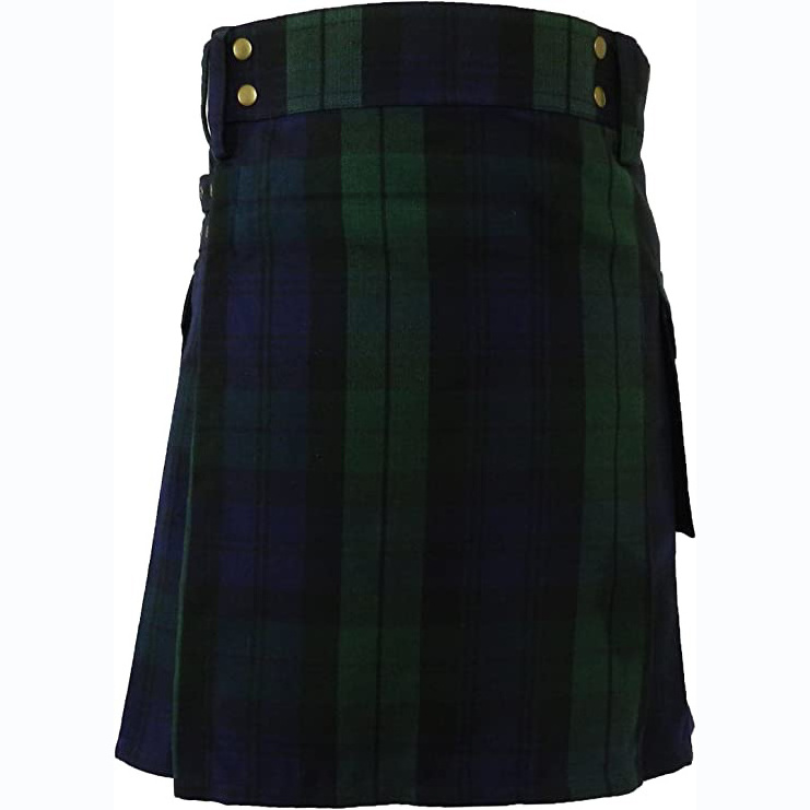 Custom Logo High Quality Black Watch Tartan Kilt For Sale Scottish Bagpiper Kilt