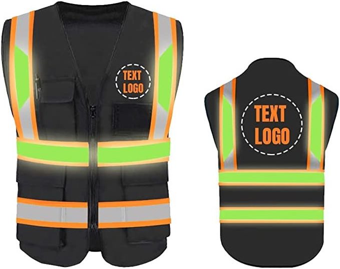 Top Selling Working wear High visibility safety vest with zipper hi vis vest with reflective Tape For traffic Officer Low Price