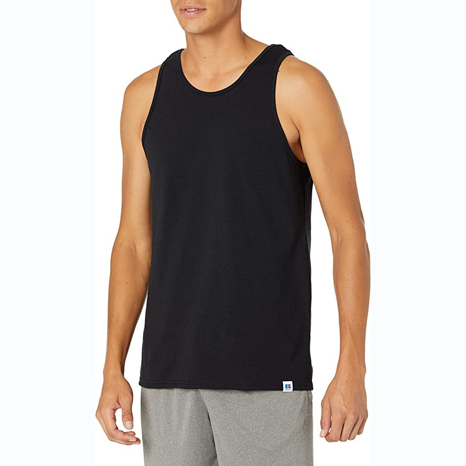 Cheap Factory Polyester Plain Blank Men's Ribbed Fitness Tank Top 3 -6 Pack White Black Grey Color Singlet For Men