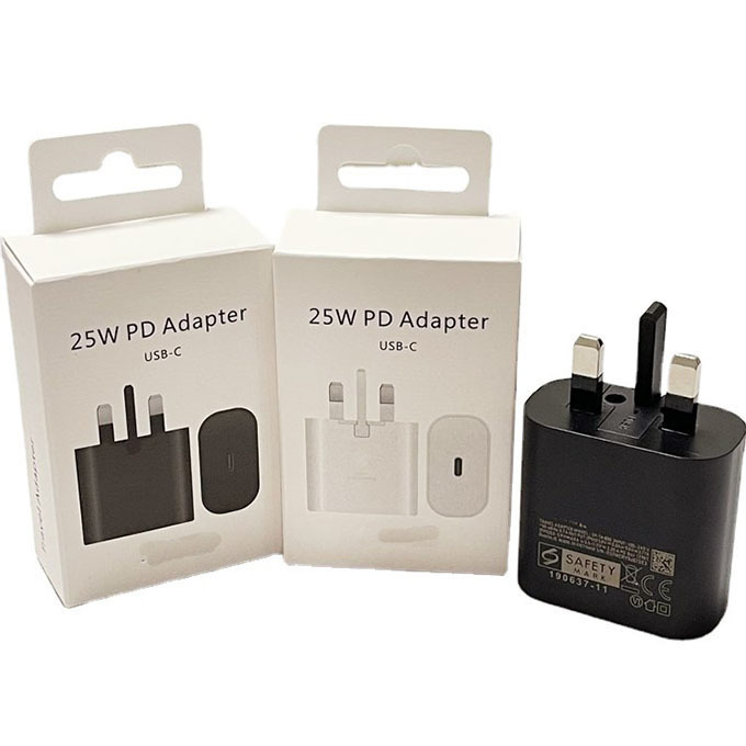 3 pin charger UK Plug EP-TA800 25W fast charger type C travel adapter USB C PD Wall charger for Samsung S21 S22 S23 S24note 10