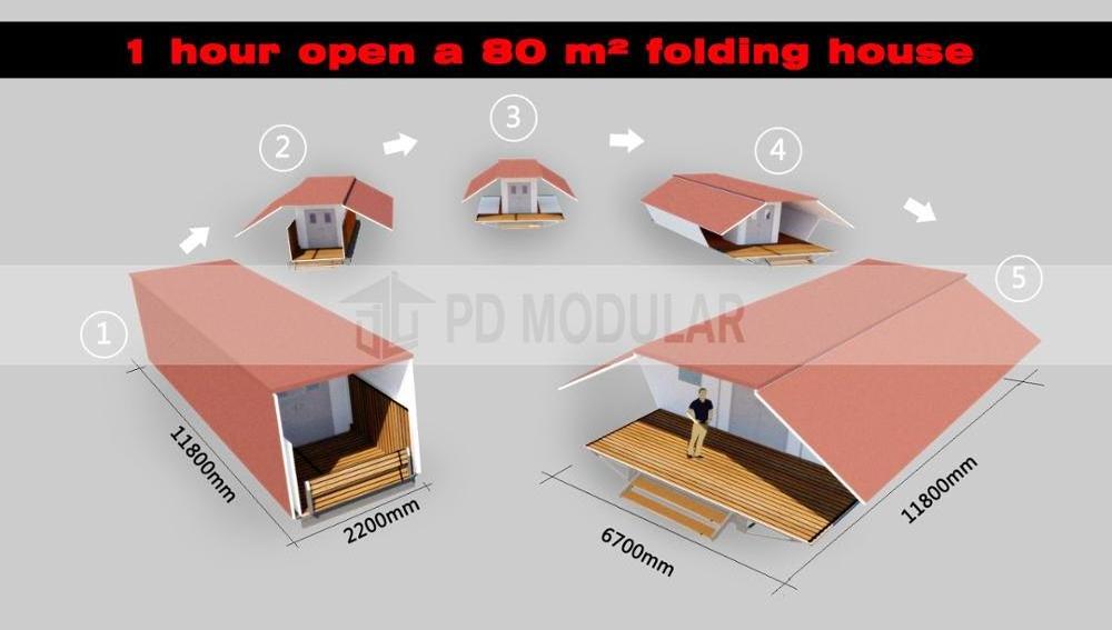 Low price steel structure folding prefabricated container home