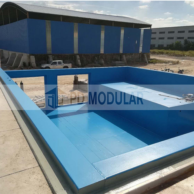 Prefab pool mobile modern good price endless swimming pool with filtration system