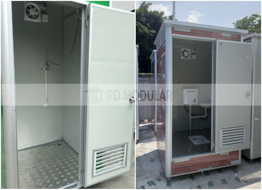 Prefab steel modular portable toilets cabin for camping mobile bathroom container shower room