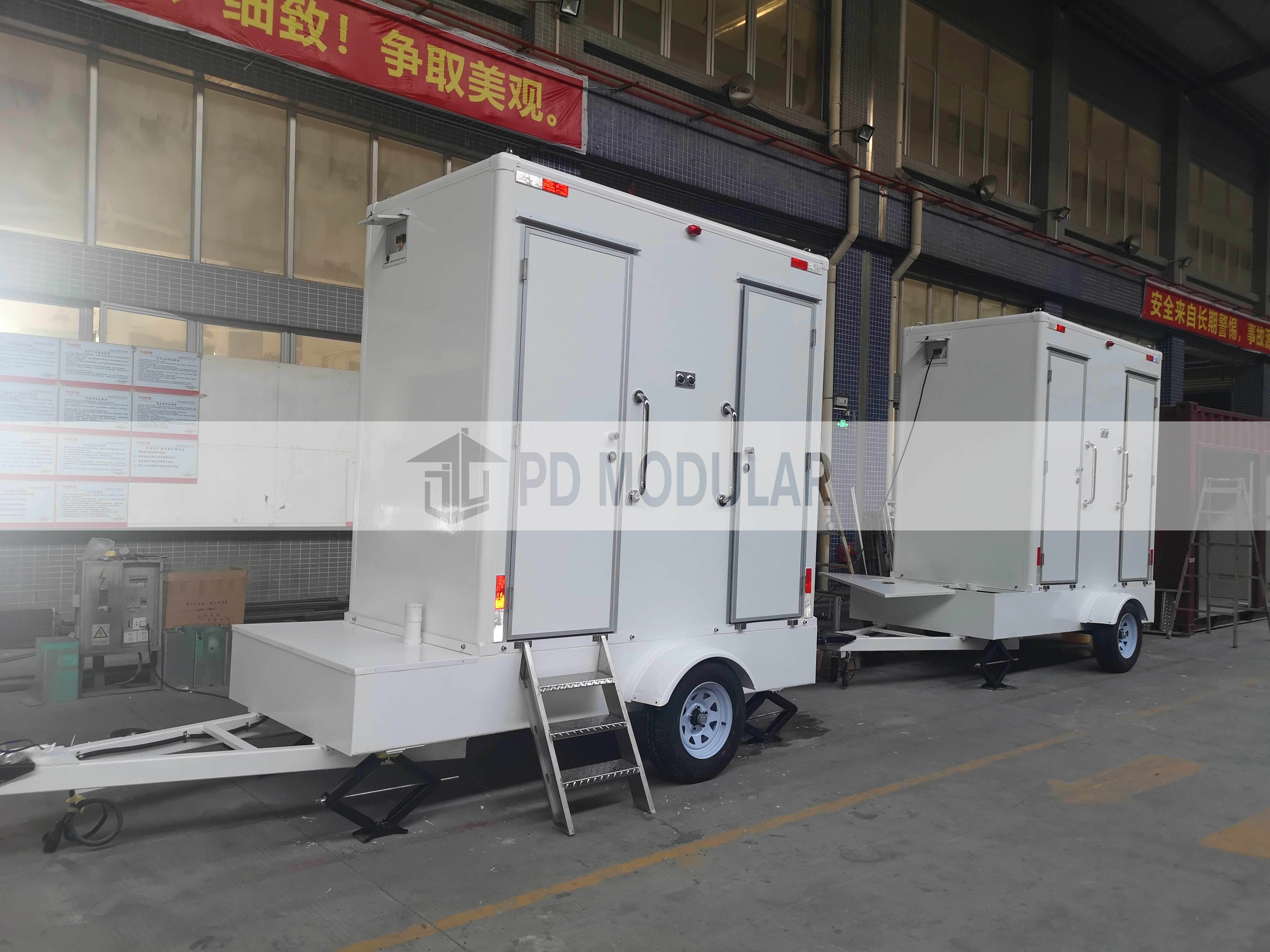 Luxury Prefab Trailer Bathroom Mobile Modular Trailer Toilet for Sale