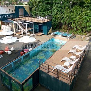 Portable Prefab 40ft Shipping Container Swimming Pool and Bar ready swimming pool