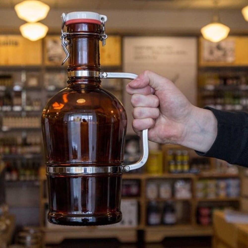 2L Swing Top Amber Beer Growler