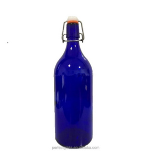 1000ml swing top cobalt blue glass bottle