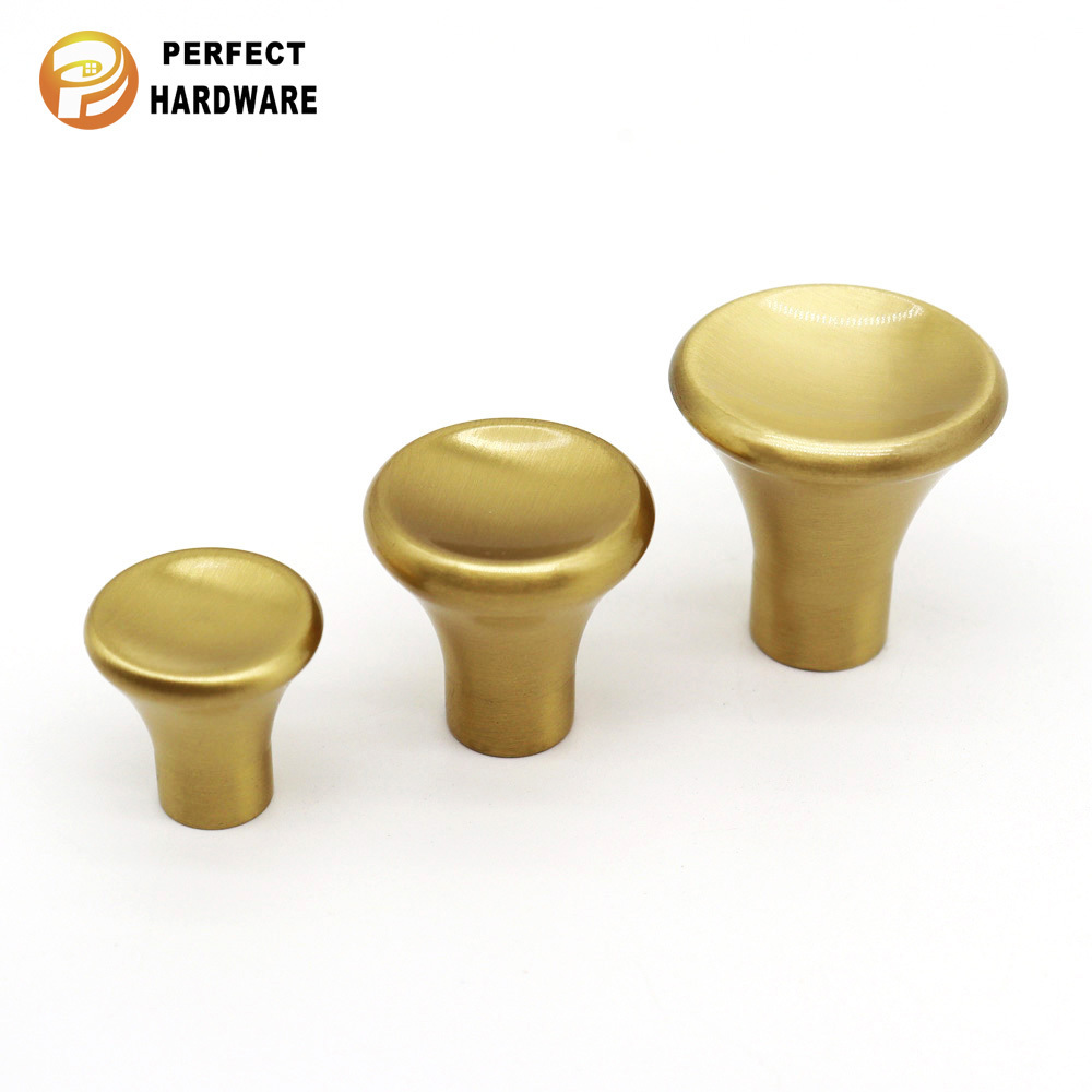 Modern furniture brass kitchen cabinet handles round copper small knobs