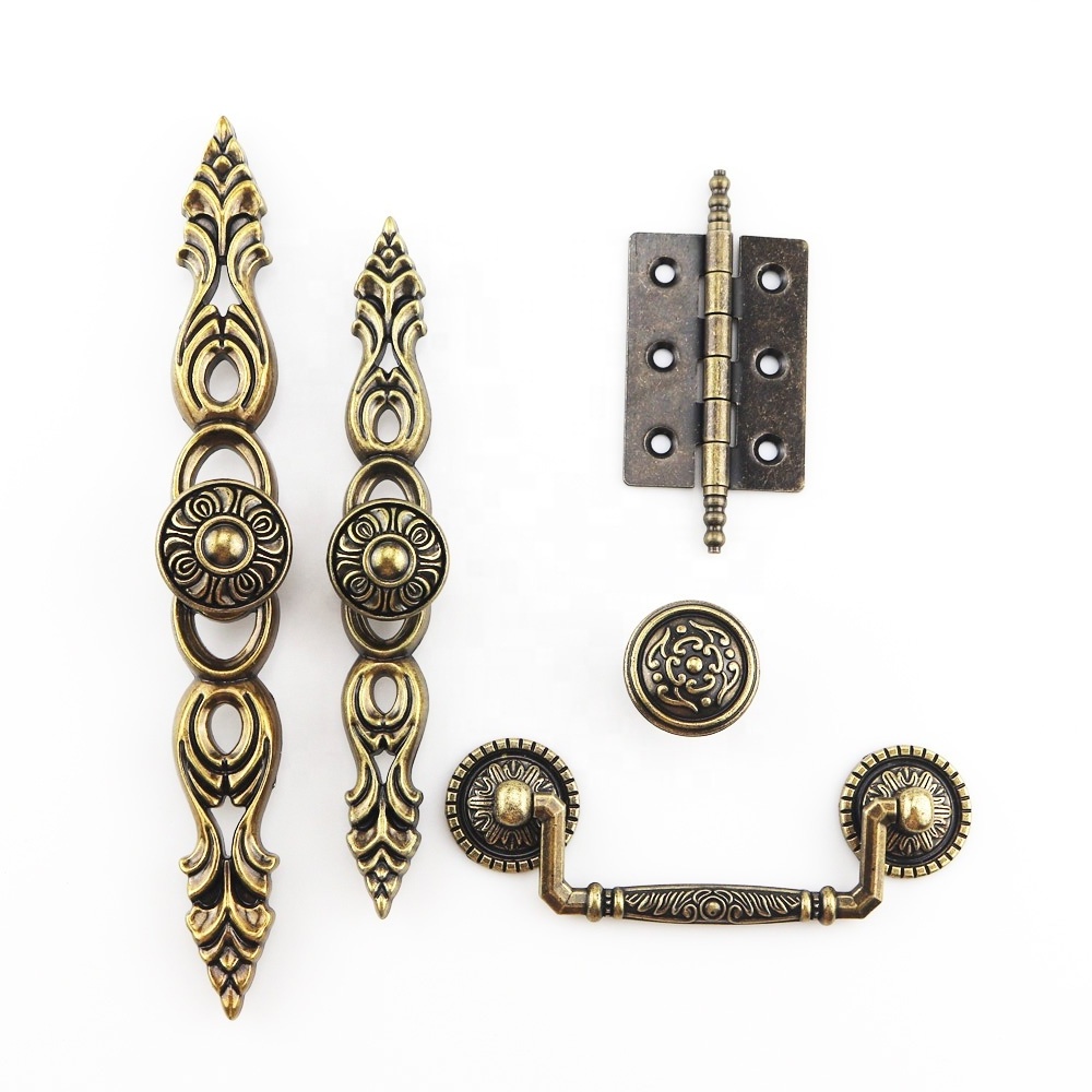 Best Selling Zinc alloy Bronze Wardrobe  Cabinet Door Handle Antique brass  Furniture Handle and knobs