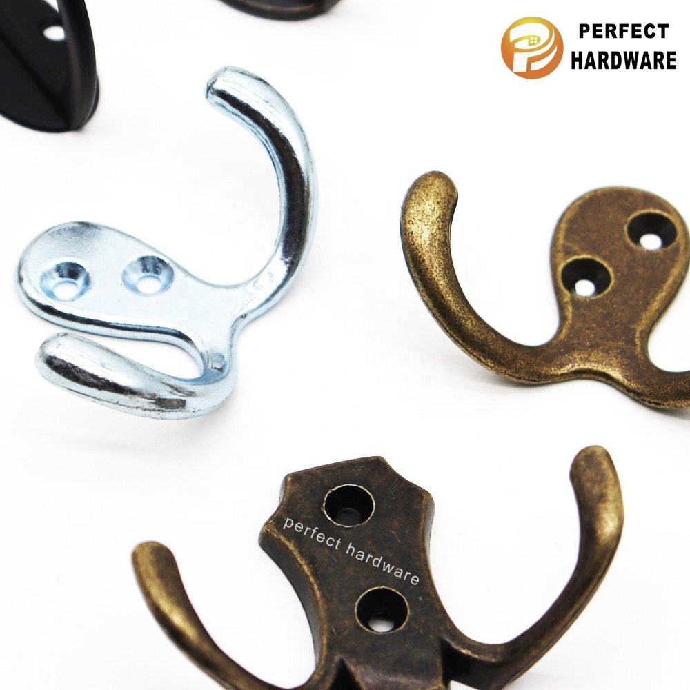 Hot Selling Furniture Hardware Antique Brass wall mount hanger  Zinc Alloy Hat Coat Clothes Hooks